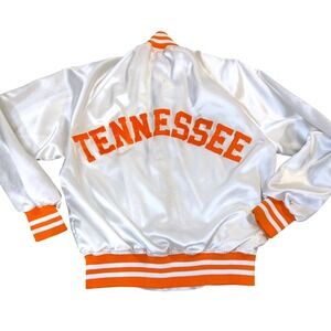 Vintage Late 80s/Early 90s Tennessee Volunteers Satin Bomber Jacket Metal Snap